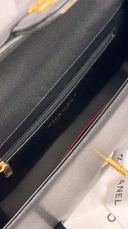 Chanel Black Caviar Small Preppy Coco (GHW)