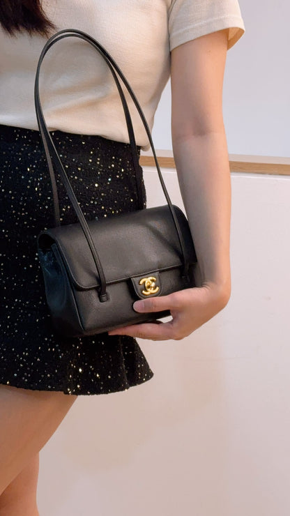 Chanel Black Caviar Small Preppy Coco (GHW)