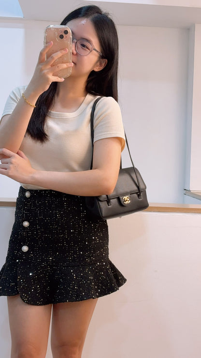 Chanel Black Caviar Small Preppy Coco (GHW)
