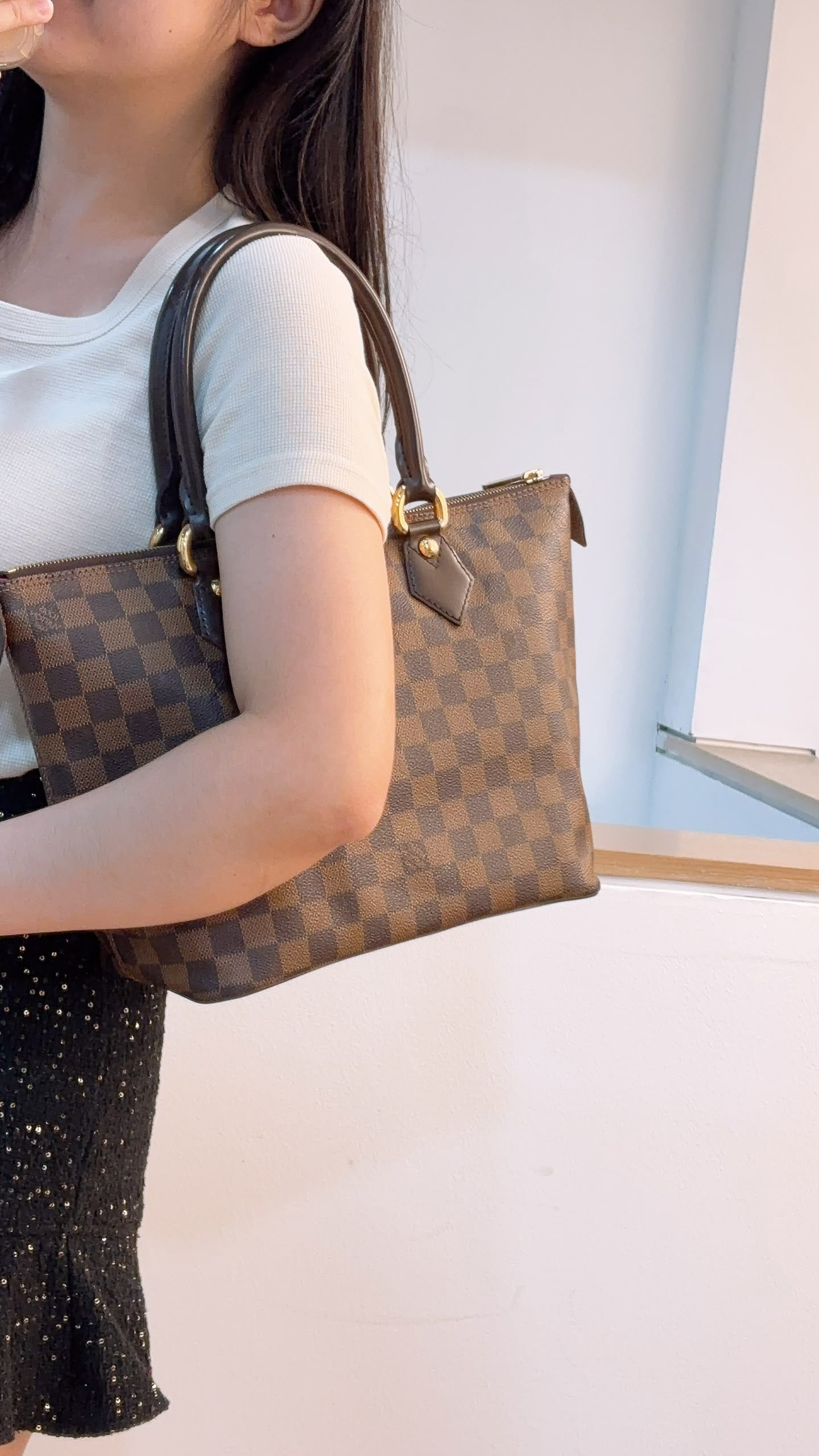 LV Damier Ebene Saleya PM