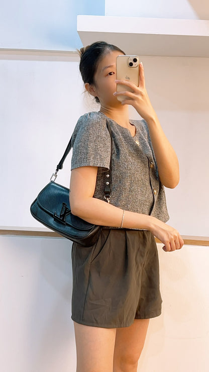 LV Black Epi Buci