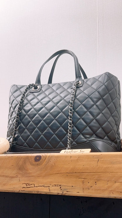 Chanel Black Calfskin Easy Large Shopping Tote (RHW)