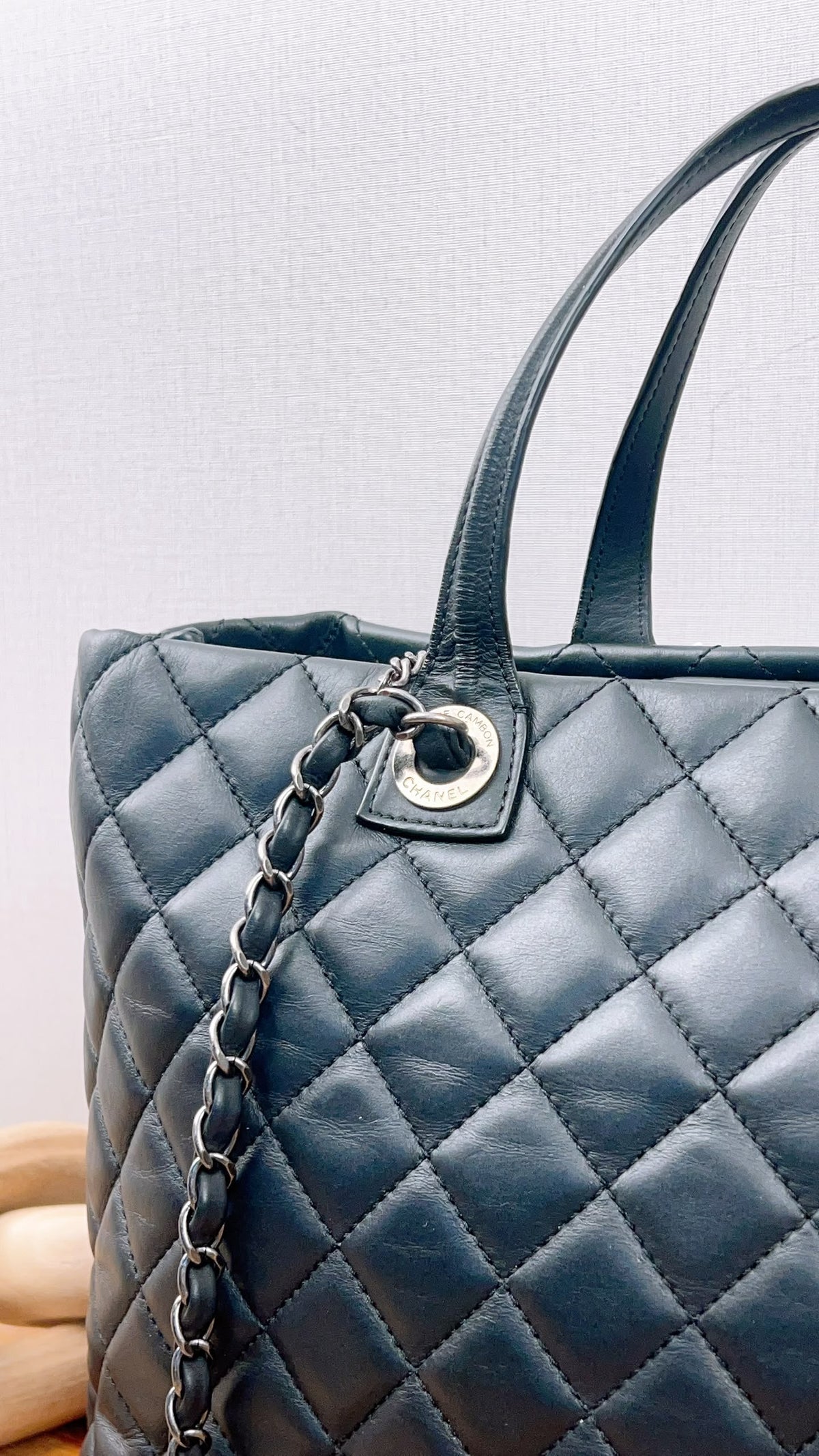 Chanel Black Calfskin Easy Large Shopping Tote (RHW)