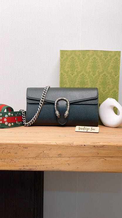 Gucci Black Calfskin Dionysus East West Bag