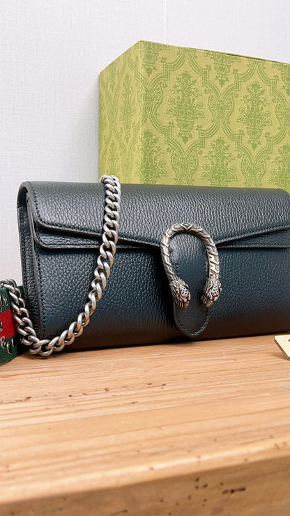 Gucci Black Calfskin Dionysus East West Bag
