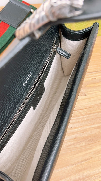 Gucci Black Calfskin Dionysus East West Bag