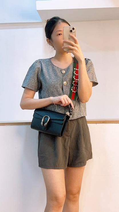 Gucci Black Calfskin Dionysus East West Bag
