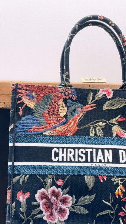 Dior Navy Jardin d’Hiver Large Book Tote