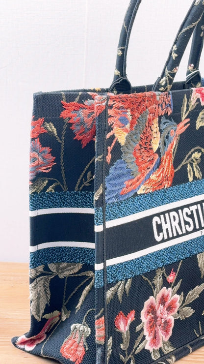Dior Navy Jardin d’Hiver Large Book Tote