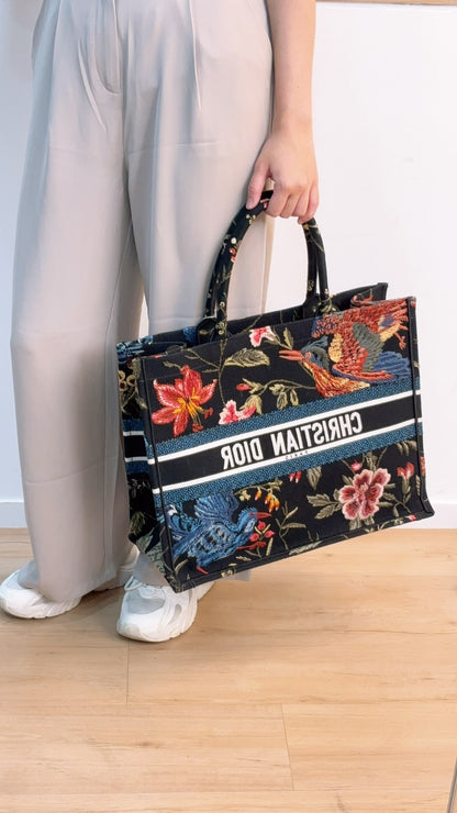 Dior Navy Jardin d’Hiver Large Book Tote