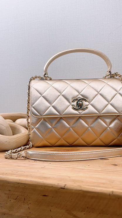 Chanel Metallic Gold Lambskin Medium Trendy CC (GHW)