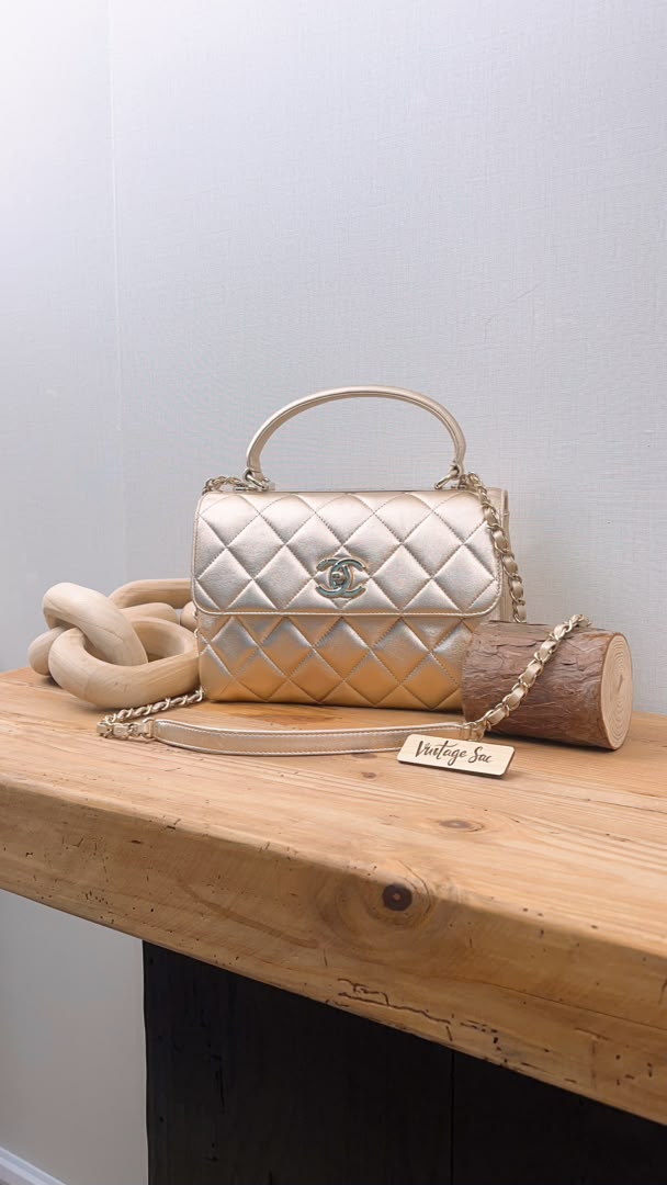 Chanel Metallic Gold Lambskin Medium Trendy CC (GHW)
