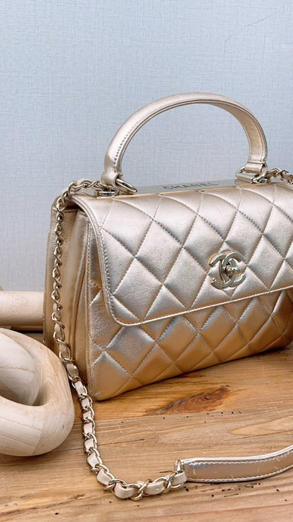 Chanel Metallic Gold Lambskin Medium Trendy CC (GHW)