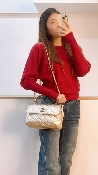 Chanel Metallic Gold Lambskin Medium Trendy CC (GHW)