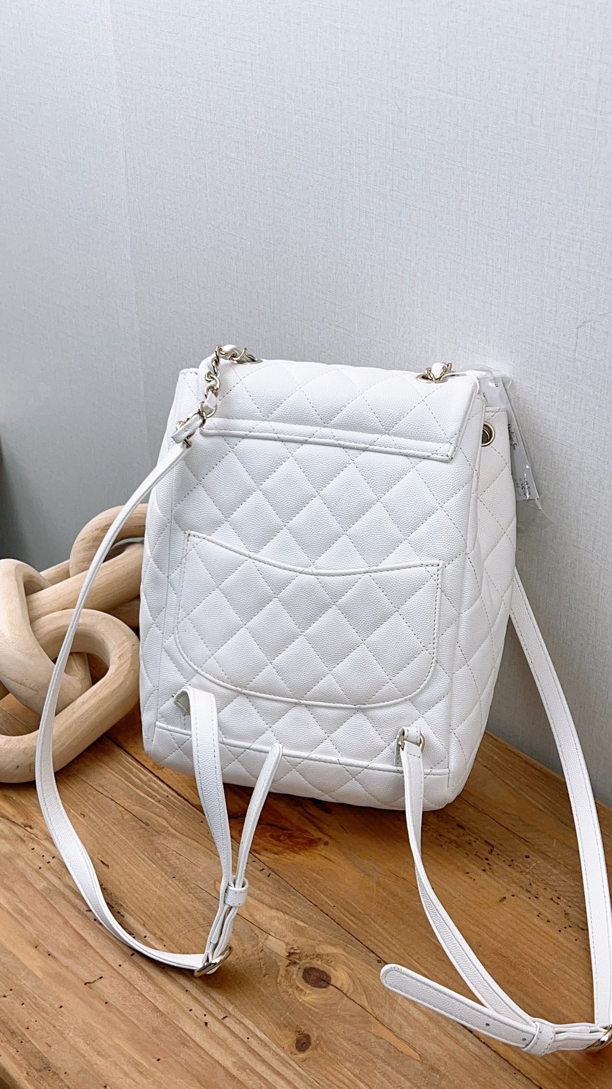 Chanel White Caviar Urban Spirit Backpack (LGHW)