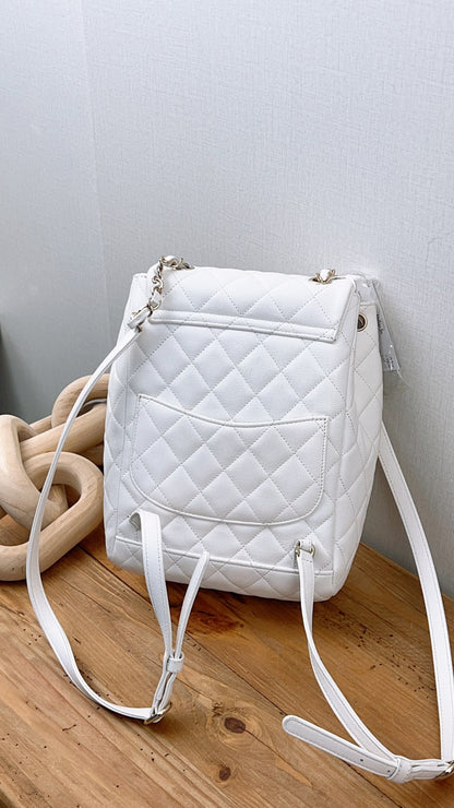 Chanel White Caviar Urban Spirit Backpack (LGHW)