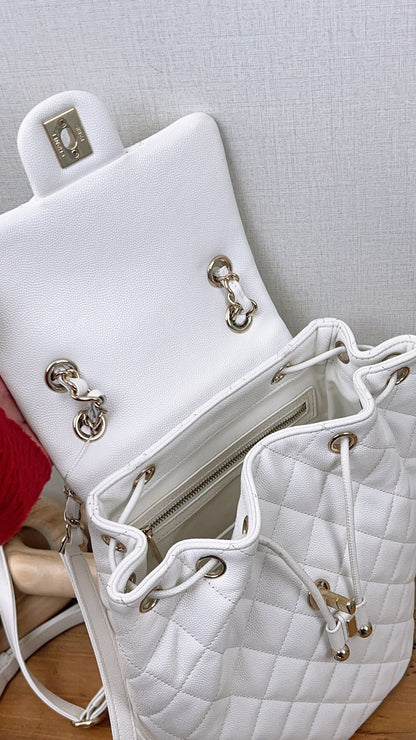 Chanel White Caviar Urban Spirit Backpack (LGHW)