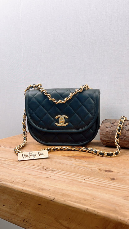 Chanel Black Calfskin 24s Casual Measenger Bag (GHW)