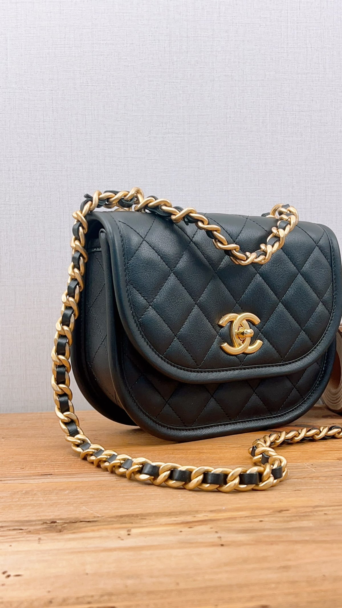 Chanel Black Calfskin 24s Casual Measenger Bag (GHW)