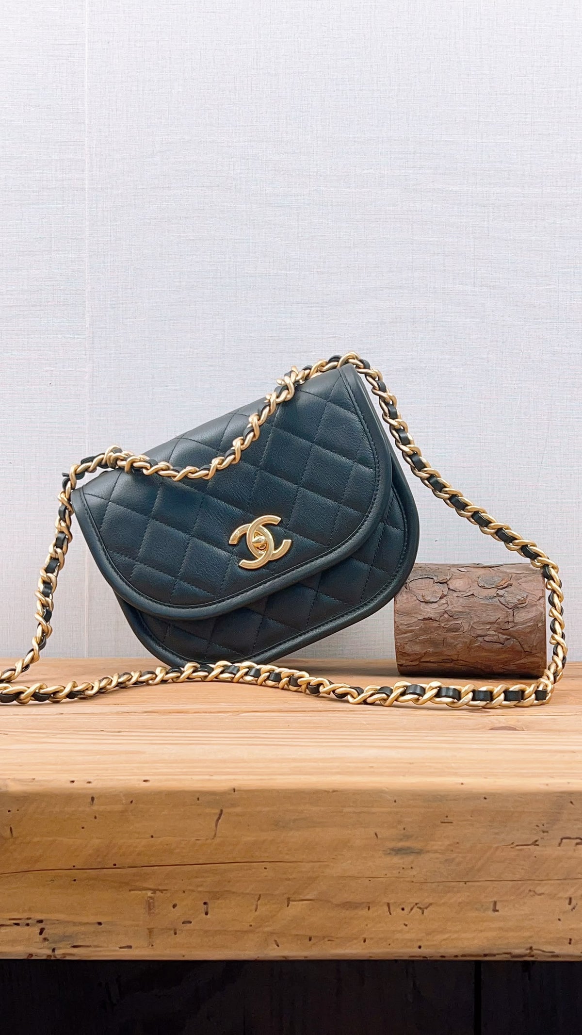 Chanel Black Calfskin 24s Casual Measenger Bag (GHW)