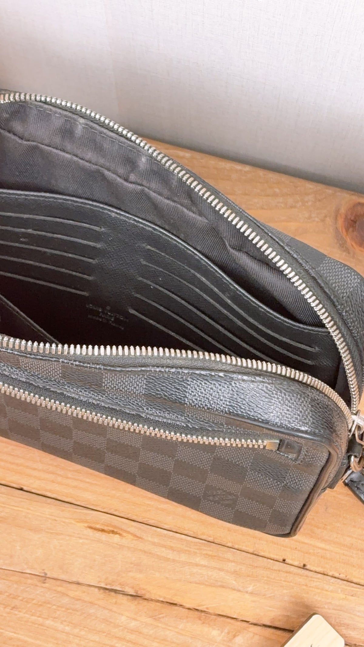 LV Damier Graphite Pochette Kasai Clutch