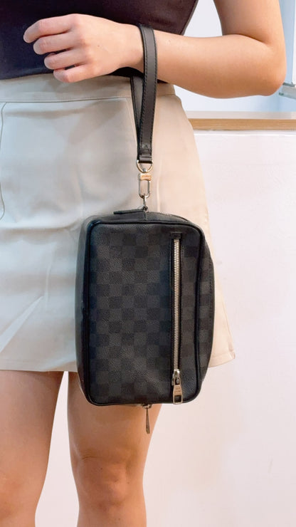 LV Damier Graphite Pochette Kasai Clutch