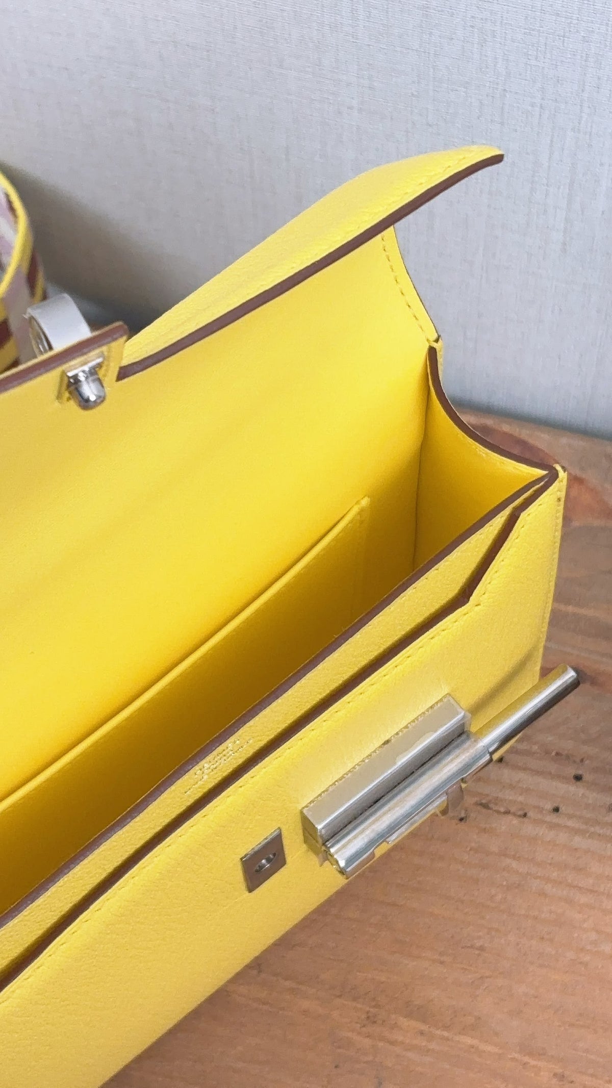 Hermes Jaune Citron Mini Verrou (PHW)