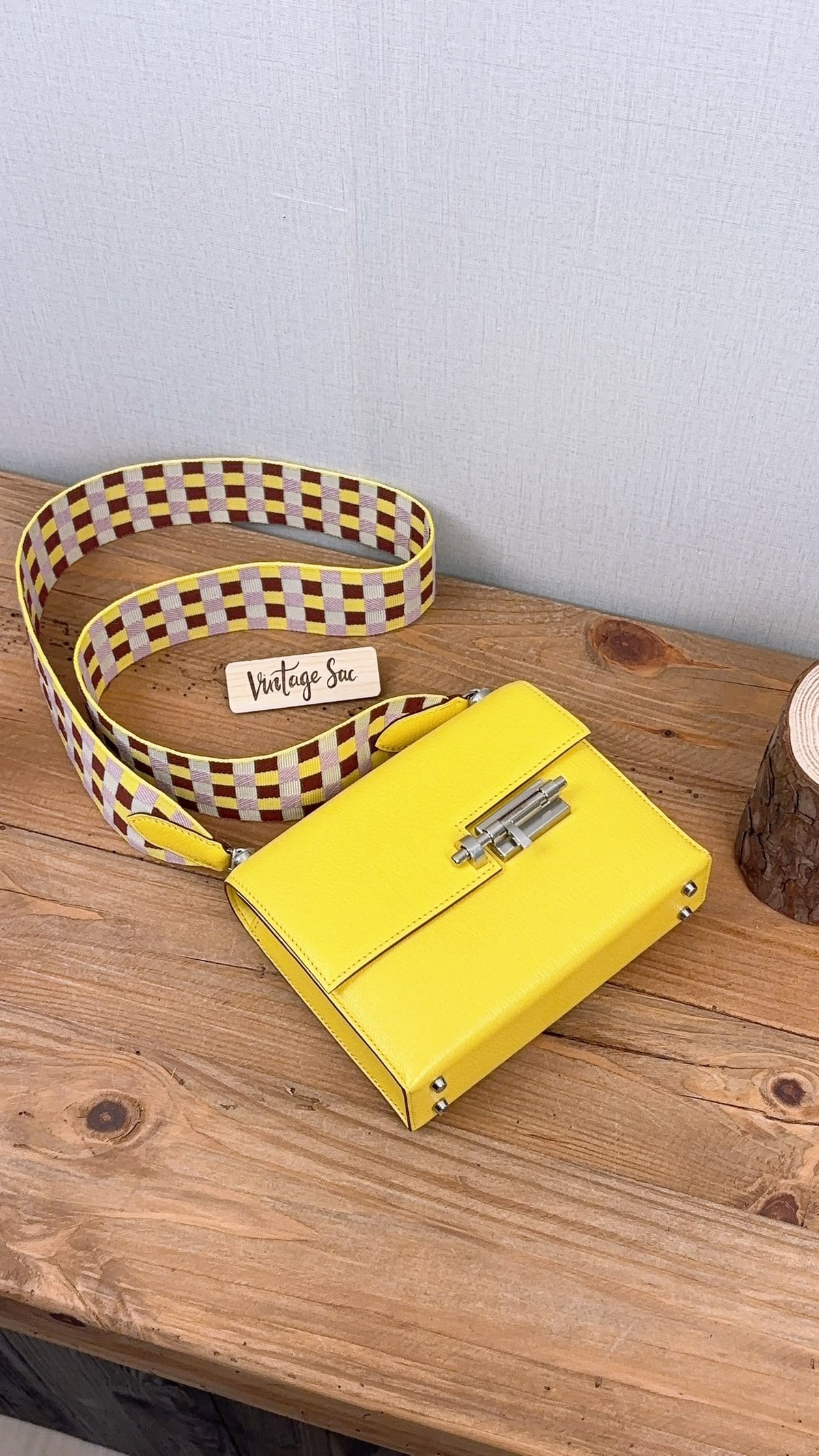 Hermes Jaune Citron Mini Verrou (PHW)
