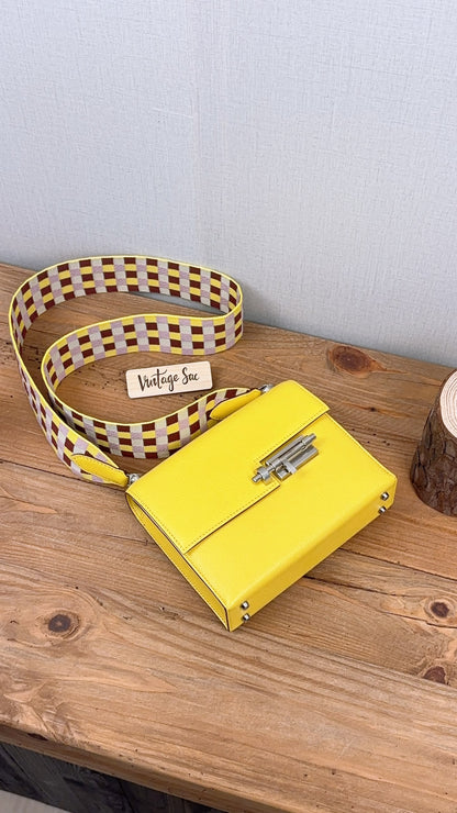 Hermes Jaune Citron Mini Verrou (PHW)