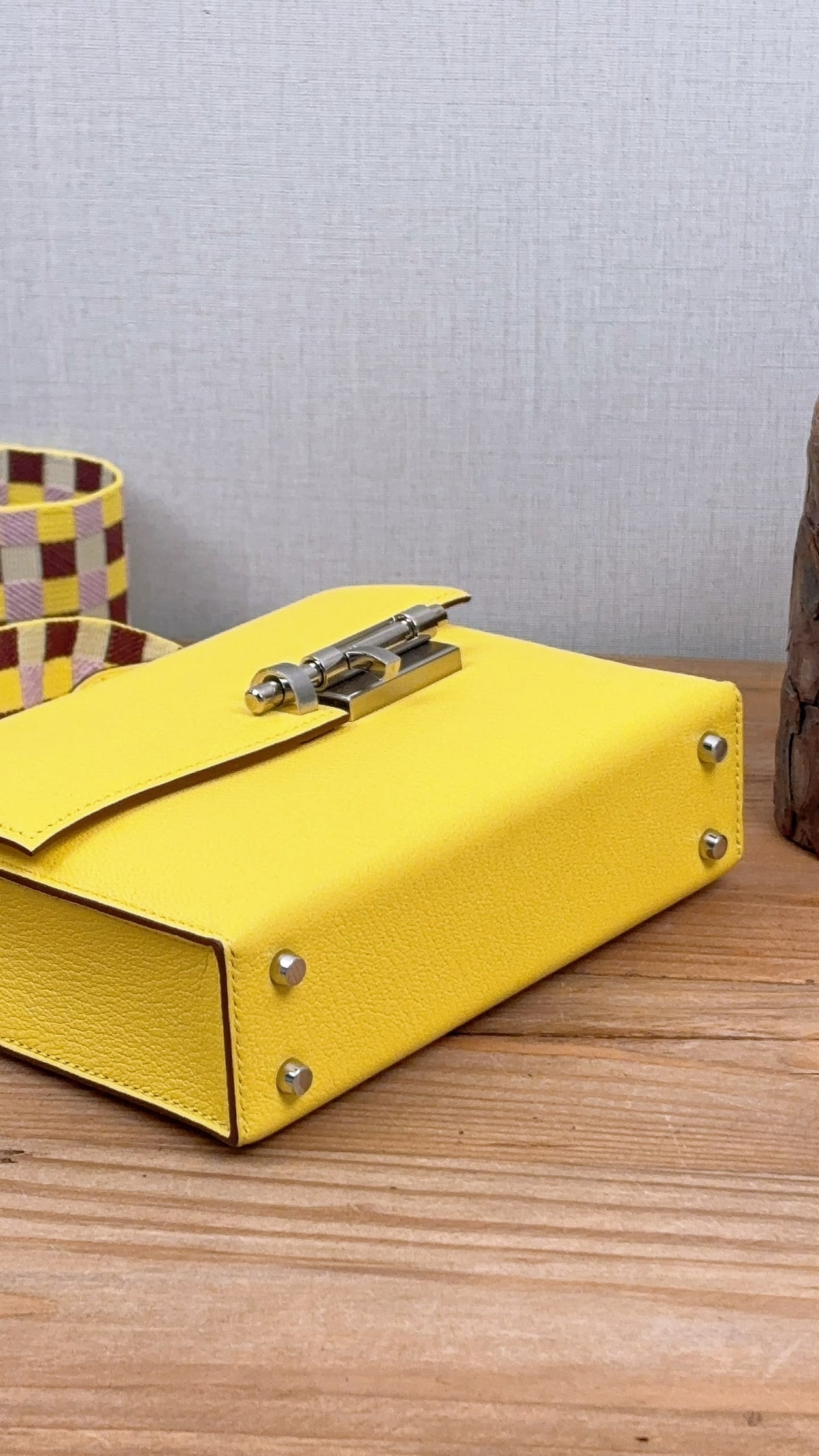 Hermes Jaune Citron Mini Verrou (PHW)