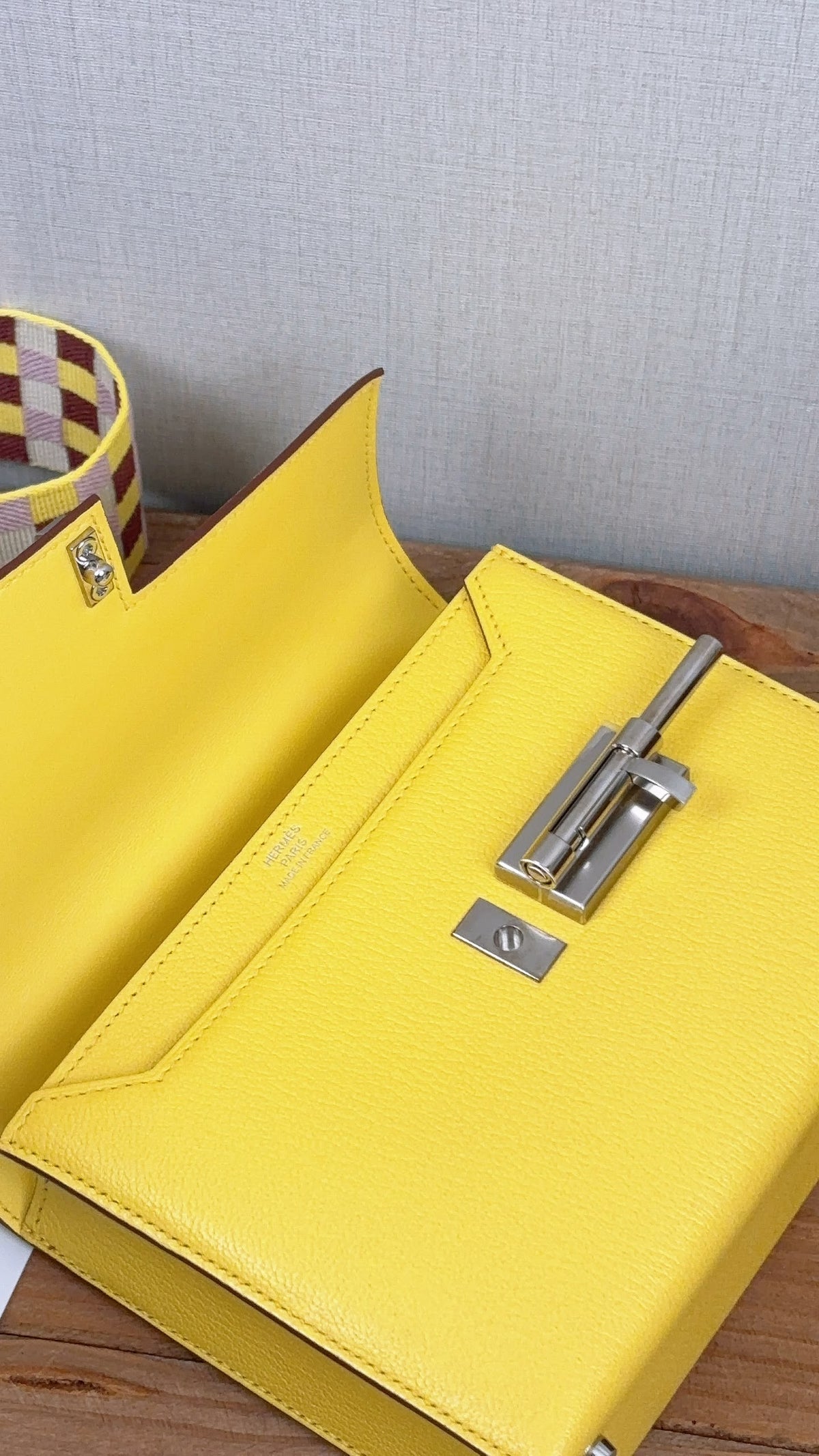 Hermes Jaune Citron Mini Verrou (PHW)