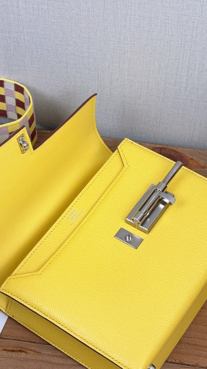 Hermes Jaune Citron Mini Verrou (PHW)