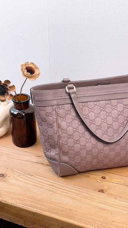 Gucci Purple Guccissima Mayfair Tote