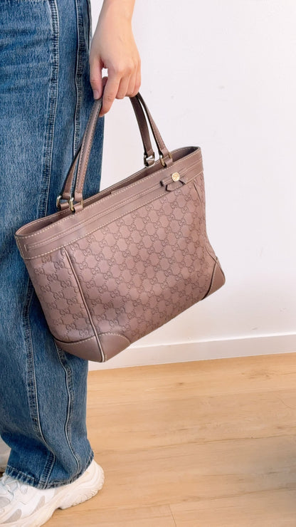 Gucci Purple Guccissima Mayfair Tote