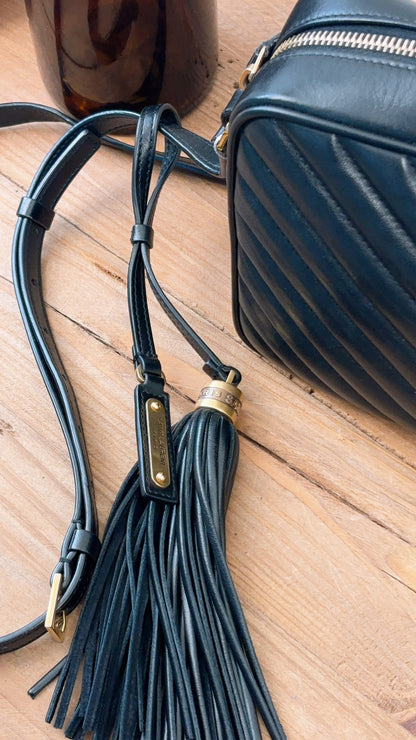 YSL Black Calfskin Lou Camera Bag (GHW)