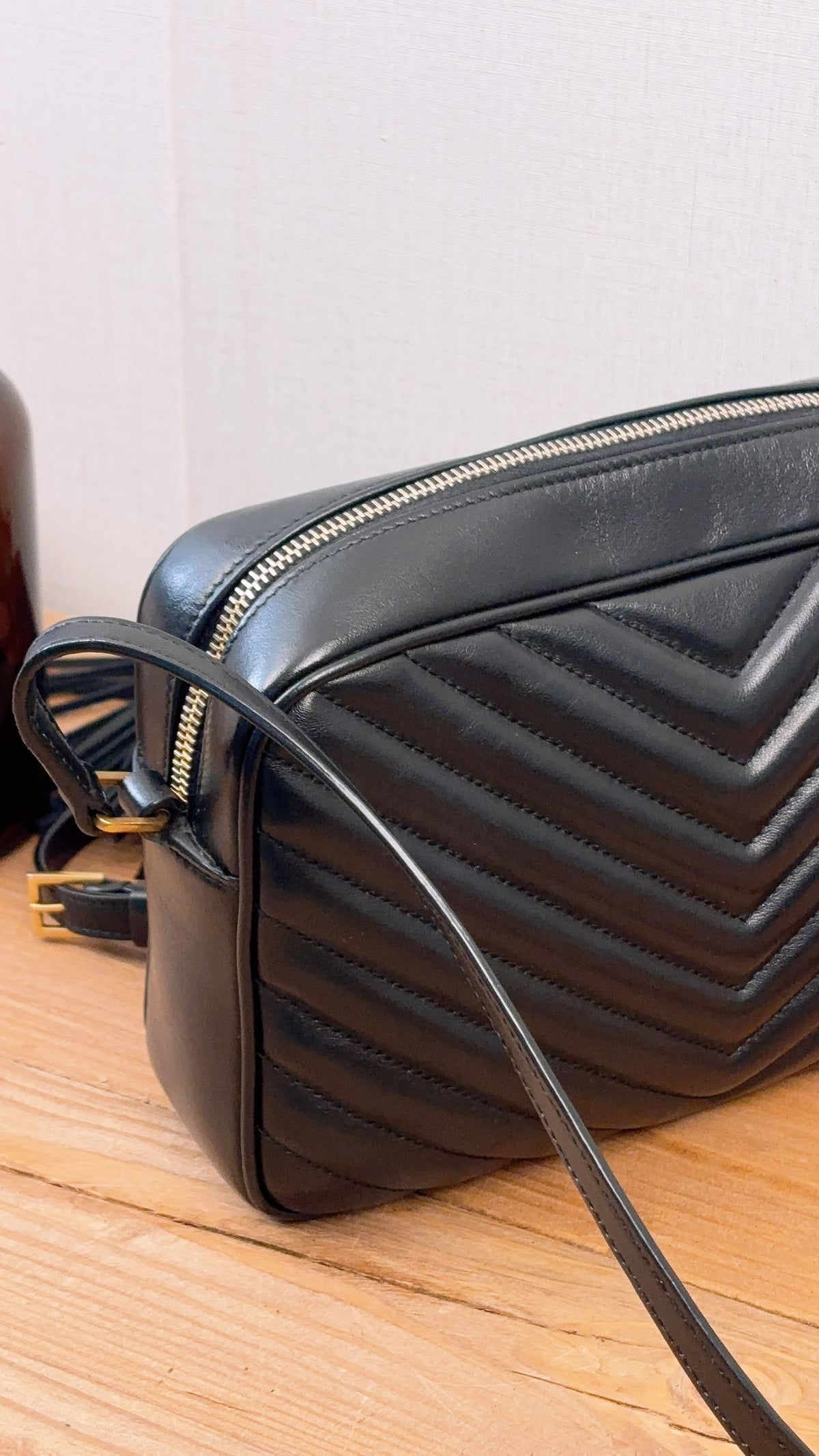 YSL Black Calfskin Lou Camera Bag (GHW)