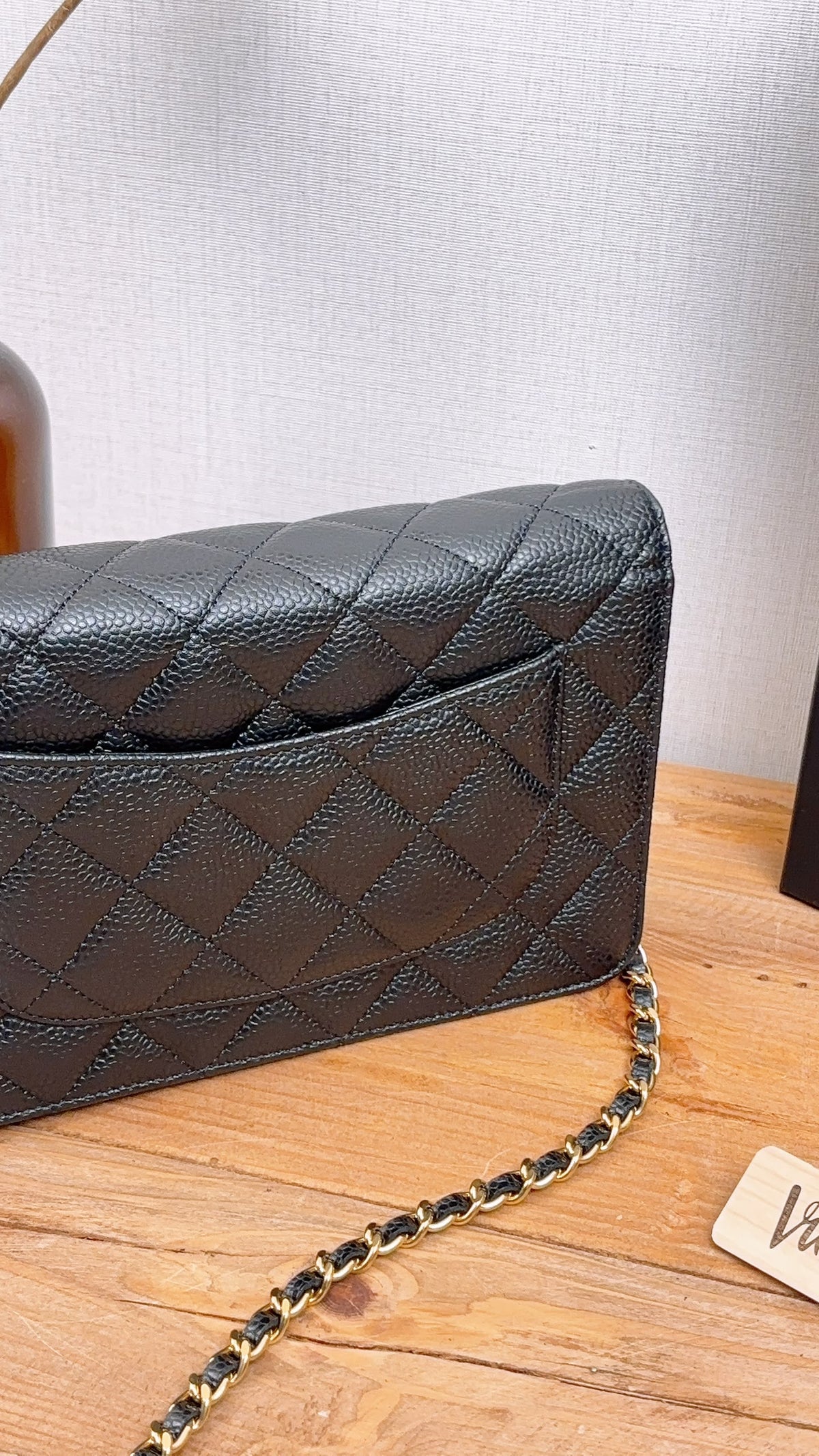 Chanel Black Caviar Classic Turnlock WOC (GHW)