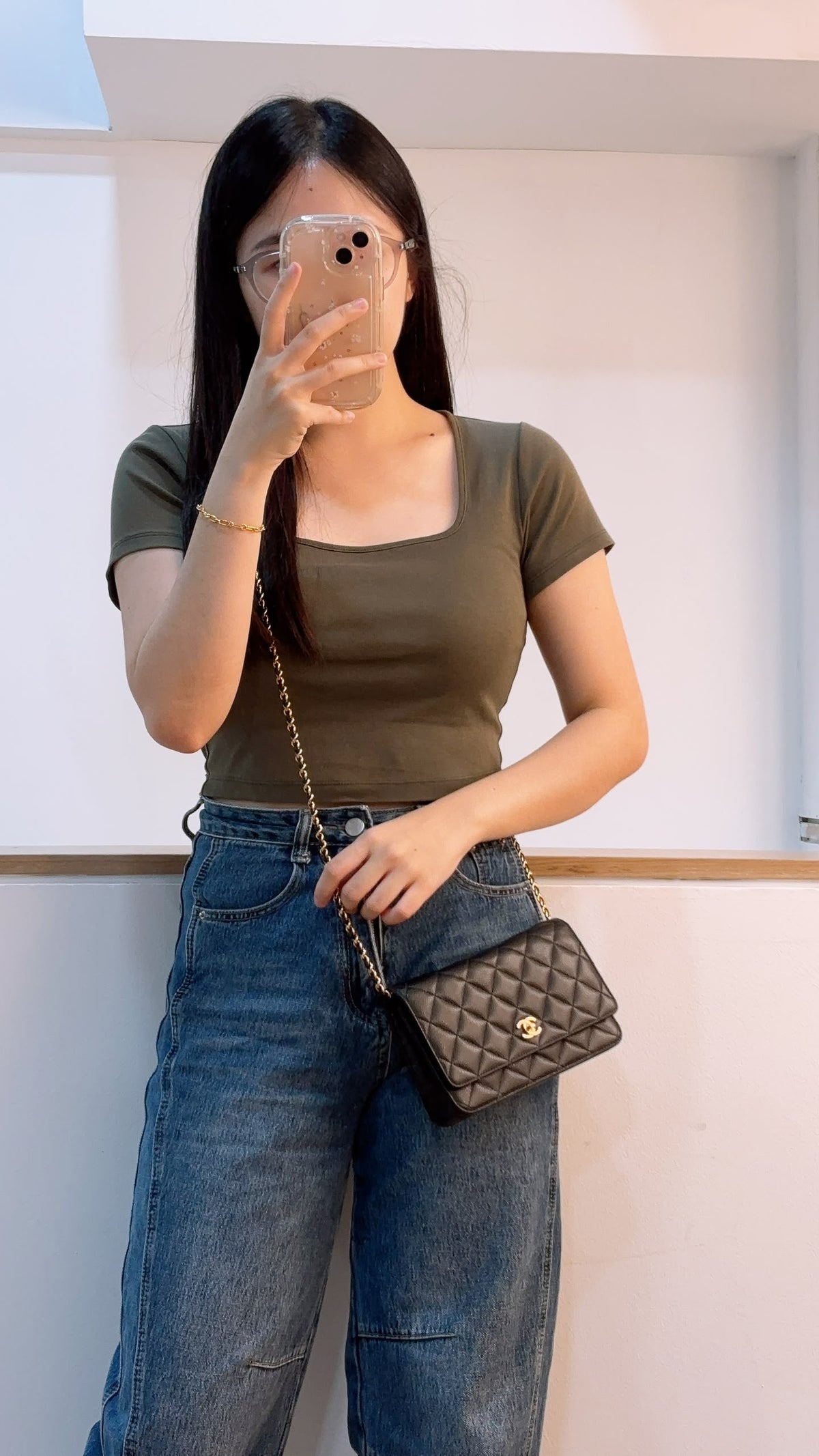 Chanel Black Caviar Classic Turnlock WOC (GHW)