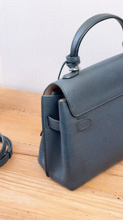 LV Black Calfskin Lockme Ever BB (SHW)