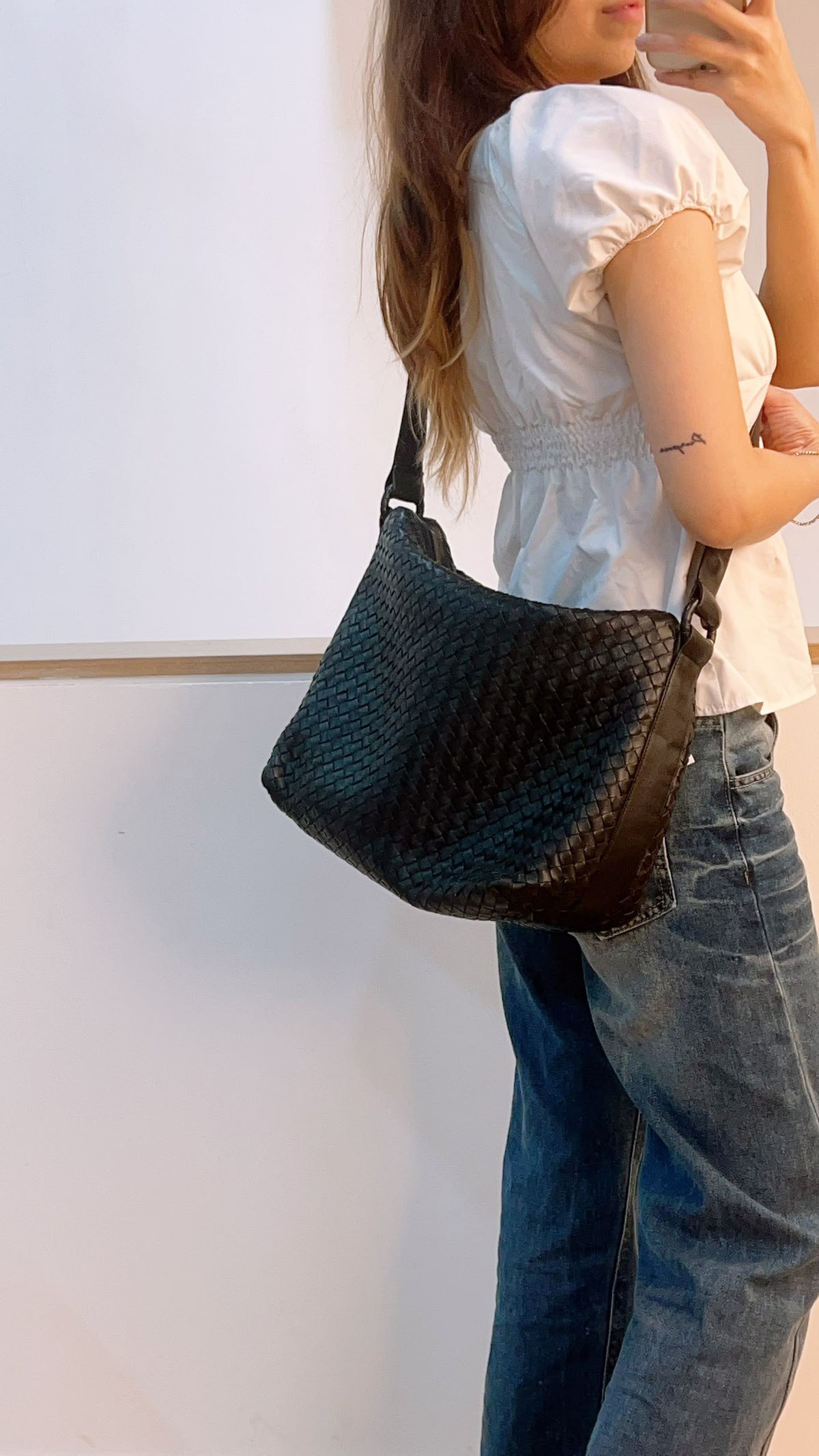 BV Black Intrecciato Hobo