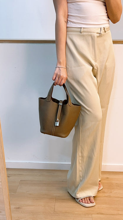 Hermes Etoupe Picotin 18 (PHW)