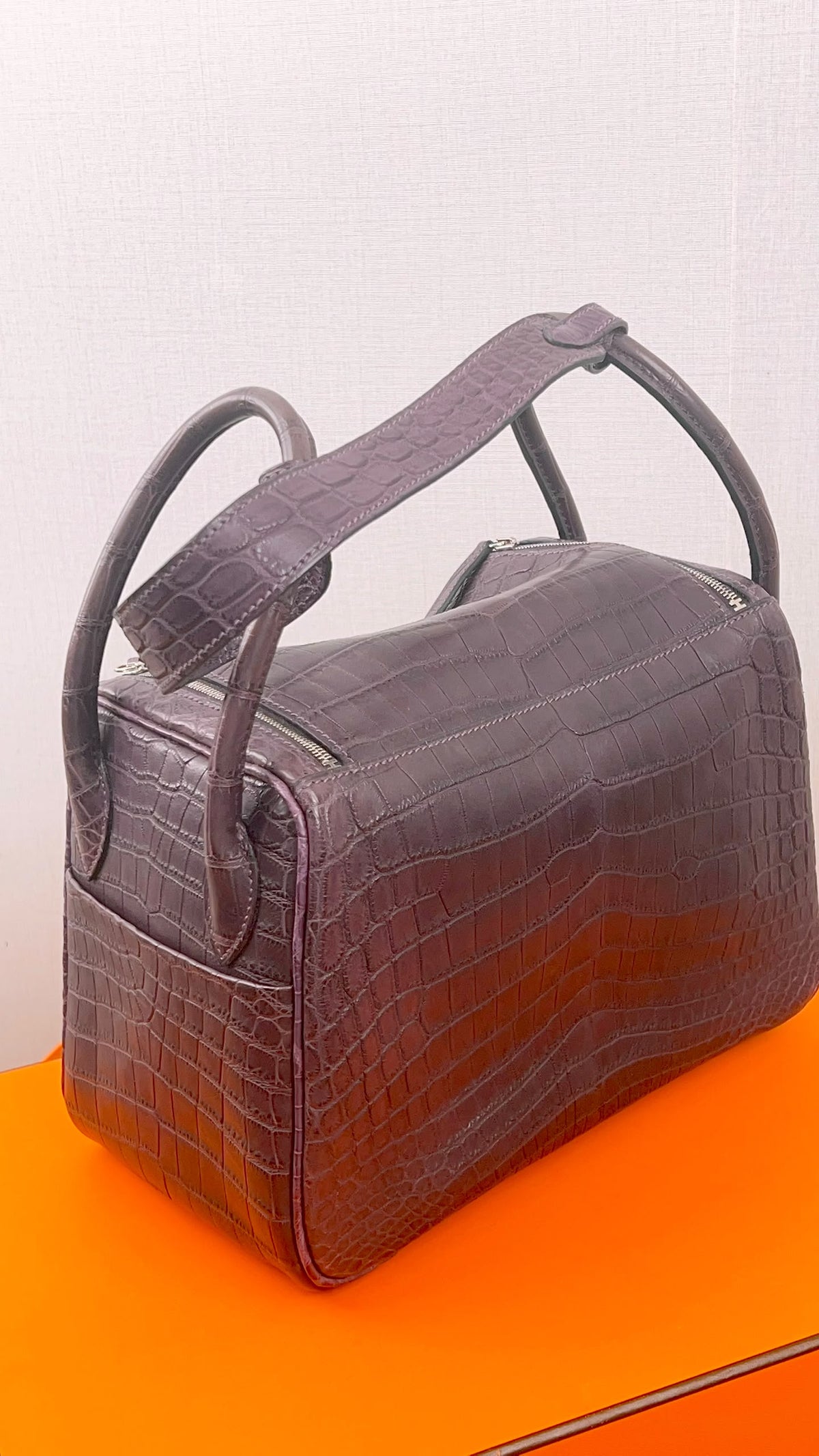 Hermes Violet Matte Niloticus Crocodile Lindy 26