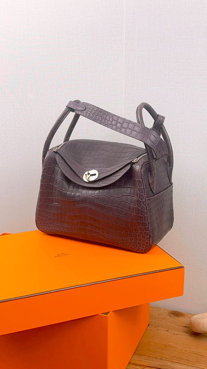 Hermes Violet Matte Niloticus Crocodile Lindy 26