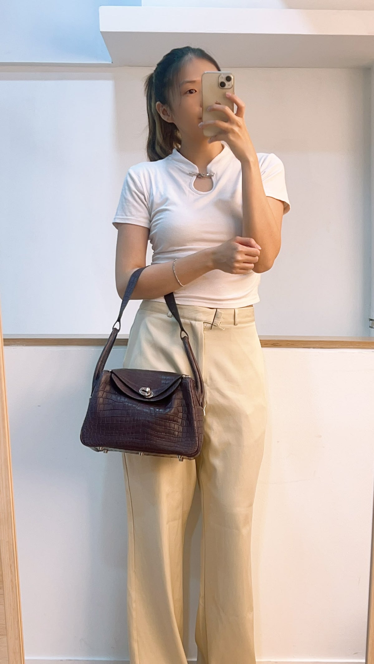 Hermes Violet Matte Niloticus Crocodile Lindy 26