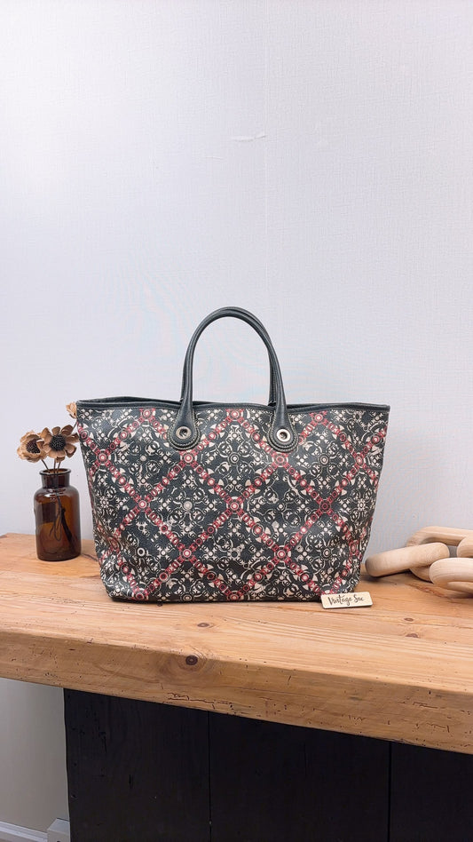 Chanel Black Coated Canvas Optic Coco Travel Tote (SHW)