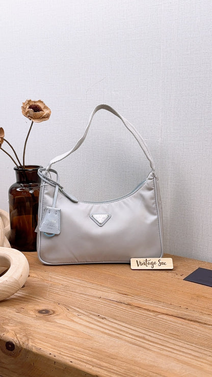 Prada Blue Nylon Re-edition 2000 Hobo