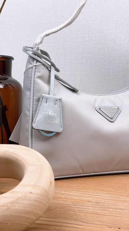 Prada Blue Nylon Re-edition 2000 Hobo