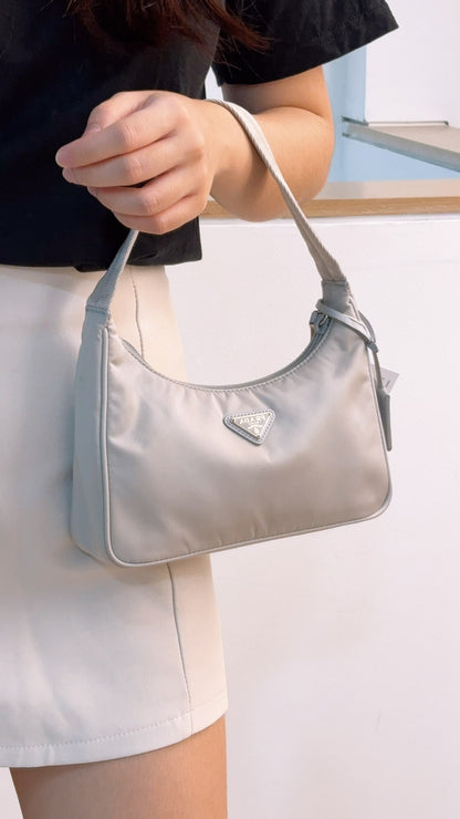 Prada Blue Nylon Re-edition 2000 Hobo