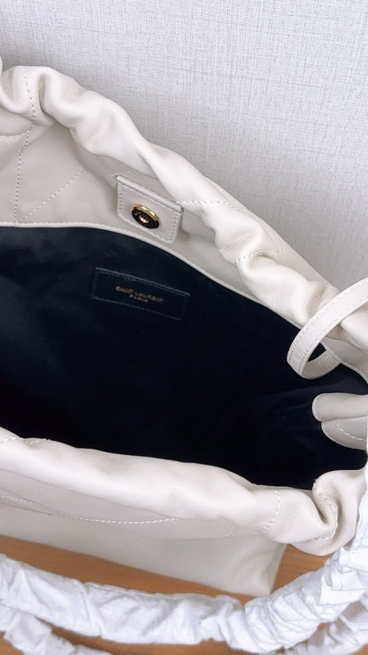 YSL Soft Cream Lambskin Jamie 4.3 Pochon