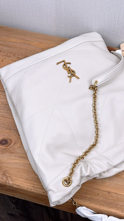 YSL Soft Cream Lambskin Jamie 4.3 Pochon